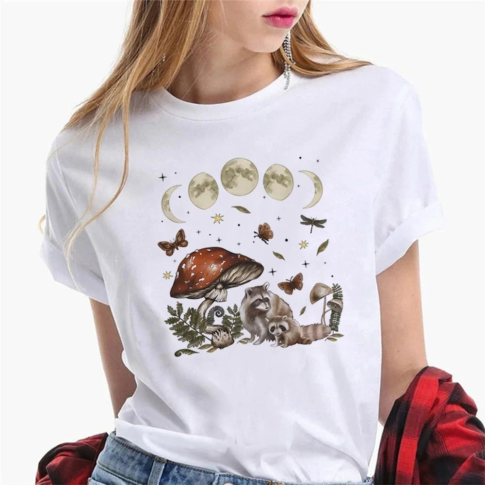 T-shirts Femme Graphiste T-shirts Filles Harajuku Cl