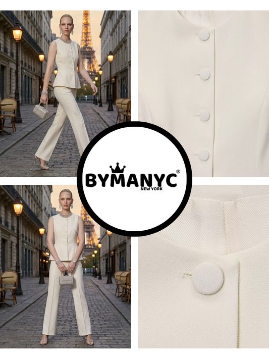 Jacket & Pants Set Women's TROCADÉRO GOLD New Collection PARIS LE MARAIS BYMANYC ® New York-1