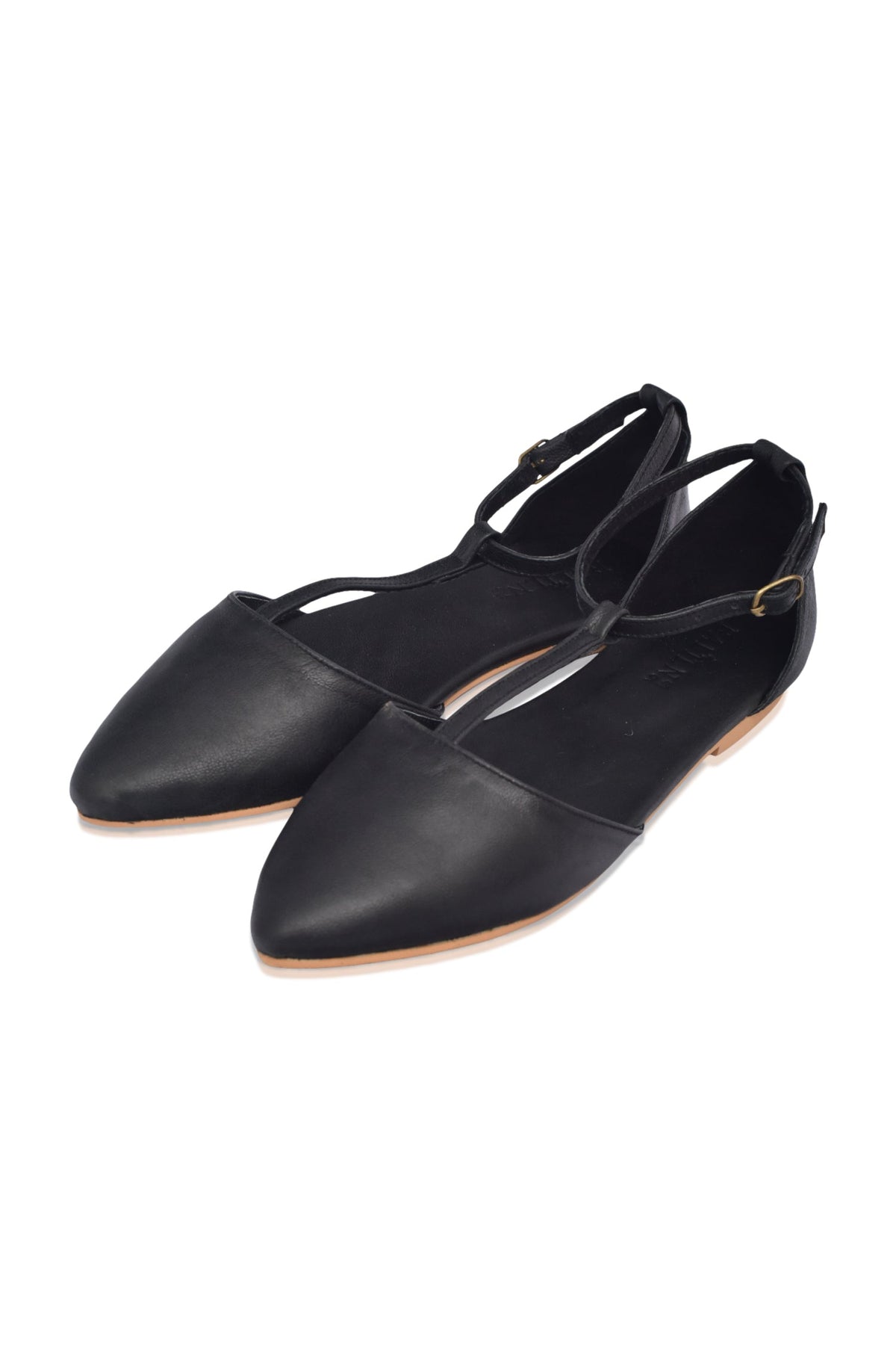 Paula Pointy Leather Flats-2
