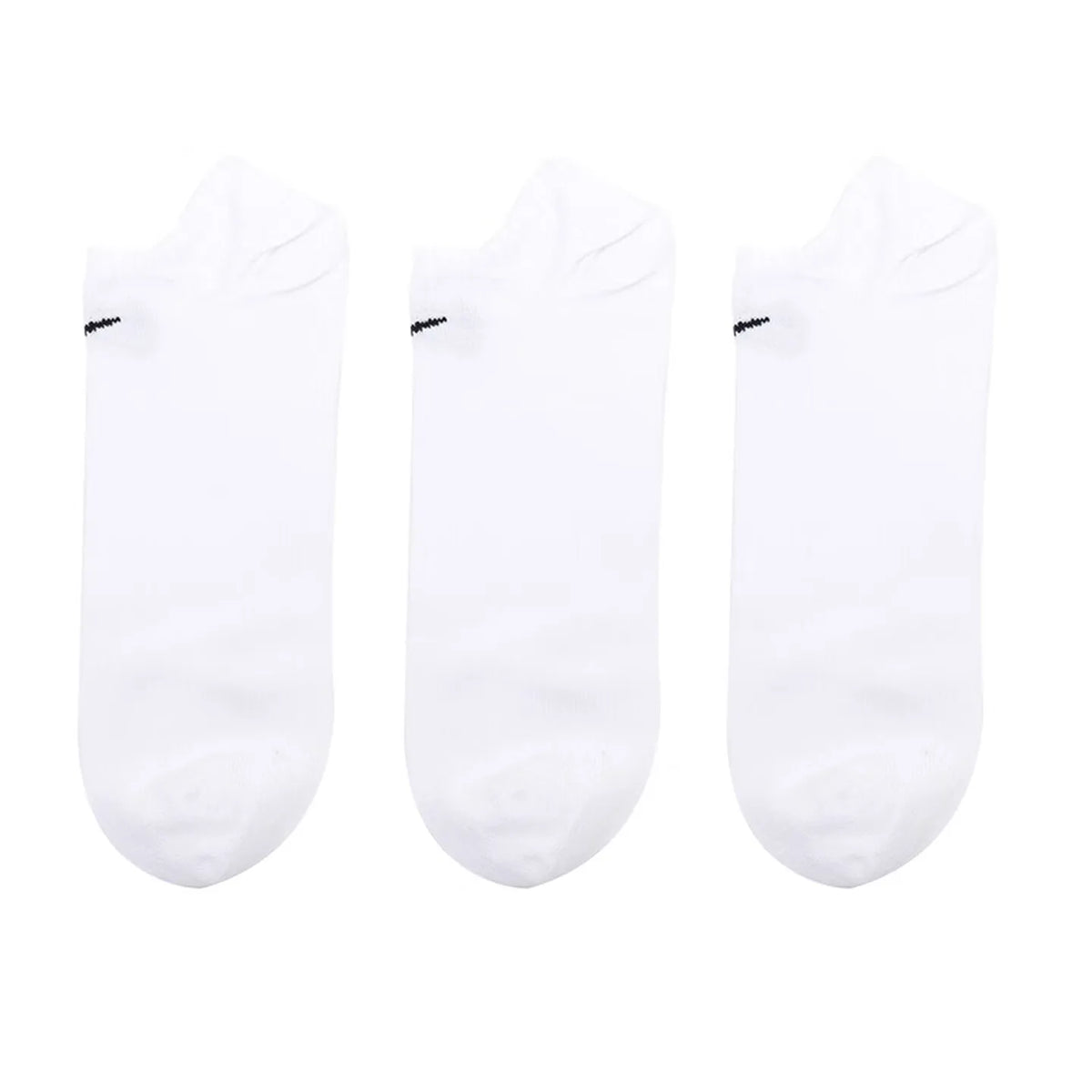 Nike 3-pack white short-cuff basketball socks for athletic wear