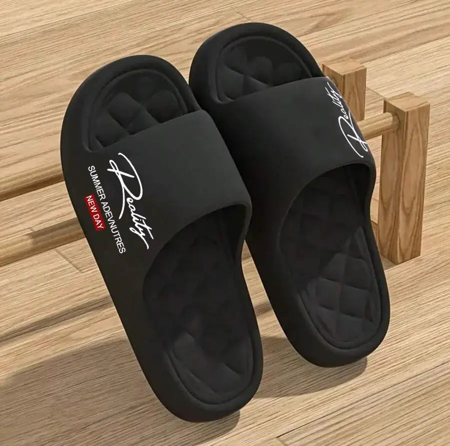 AeroStep Men's EVA Slip-On Slippers, black, cloud comfort, PrimeCanada.Store