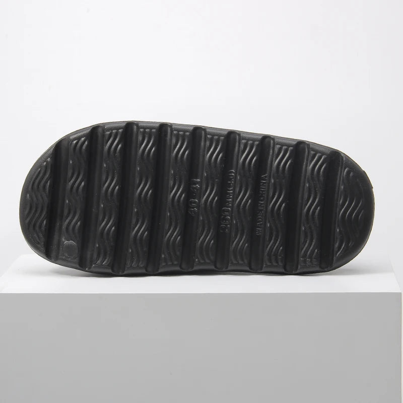 Men's EVA Anti-Slip Slippers by PrimeCanada.Store, black lightweight EVA with ridged sole