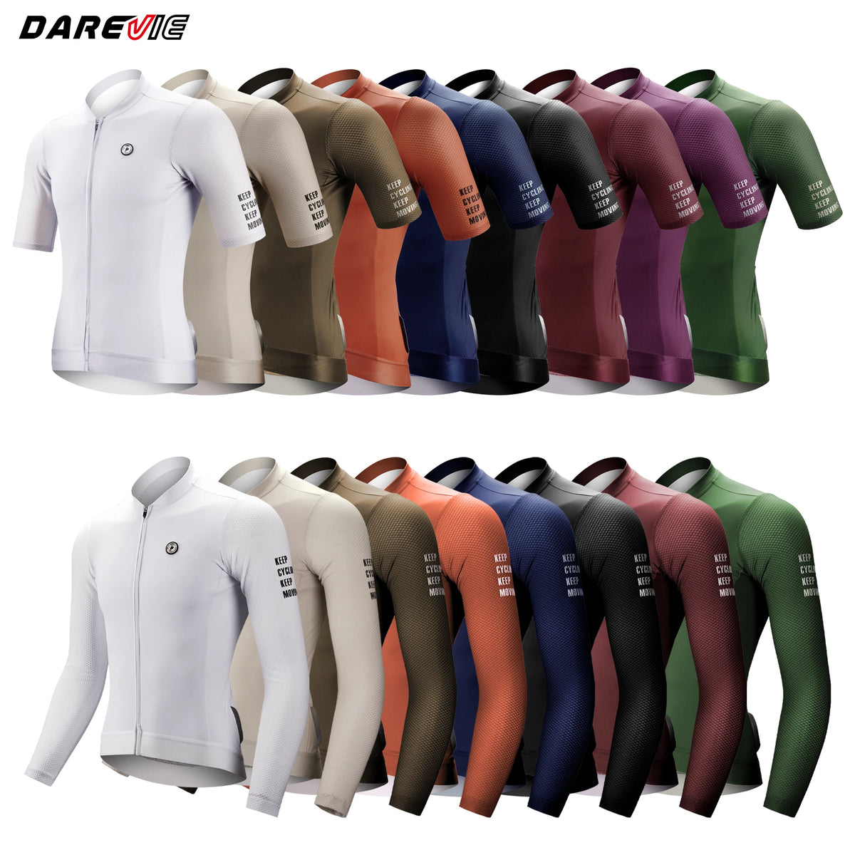 DAREVIE long sleeve cycling jerseys SPF 50; multiple color options