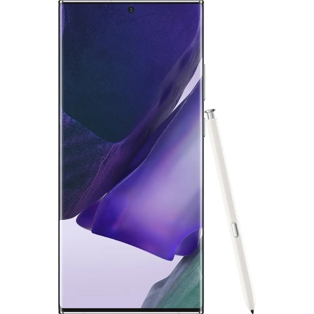 Samsung Galaxy Note 20 Ultra 5G US version smartphone in purple with S Pen, refurbished