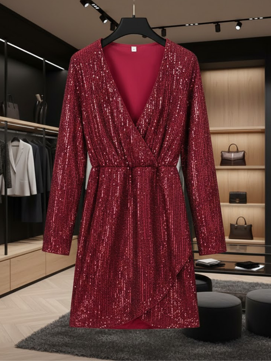 Scarlet Sequin Wrap • MEATPACKING New Collection BYMANYC ® New York-1