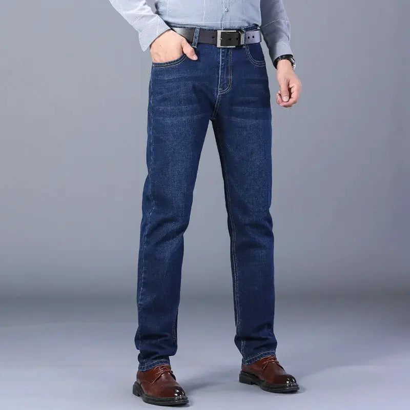Premium Dark Wash Slim Straight Stretch Denim Jeans for Daily Wear by PrimeCanada.Store