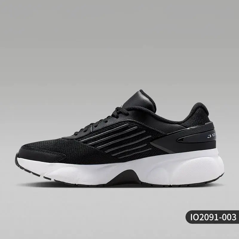 Jordan men's black low-top sneakers with cushioned white sole