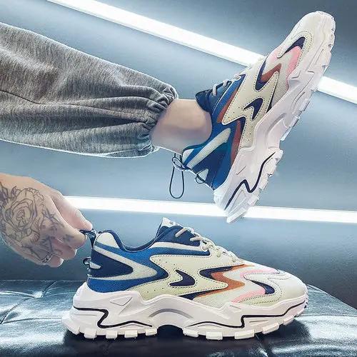 RunFlex Mesh-Sneaker für Training & Alltag, atmungsaktive Multicolor-Sneaker mit dicker Sohle – 2 Paare im Bild
