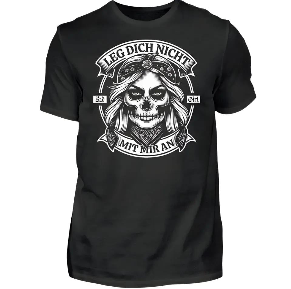 Black Pure Cotton T-shirt with white skull graphic