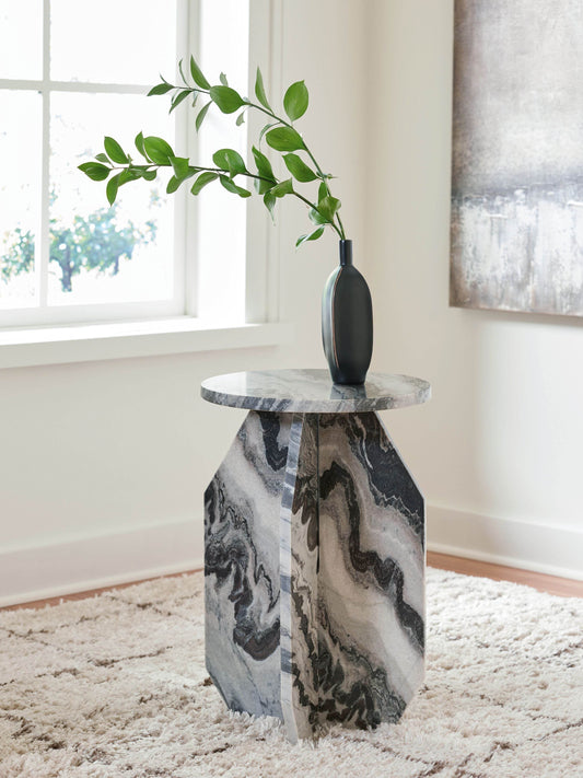 Wrenlane - Accent Table - Black / White / Taupe-1