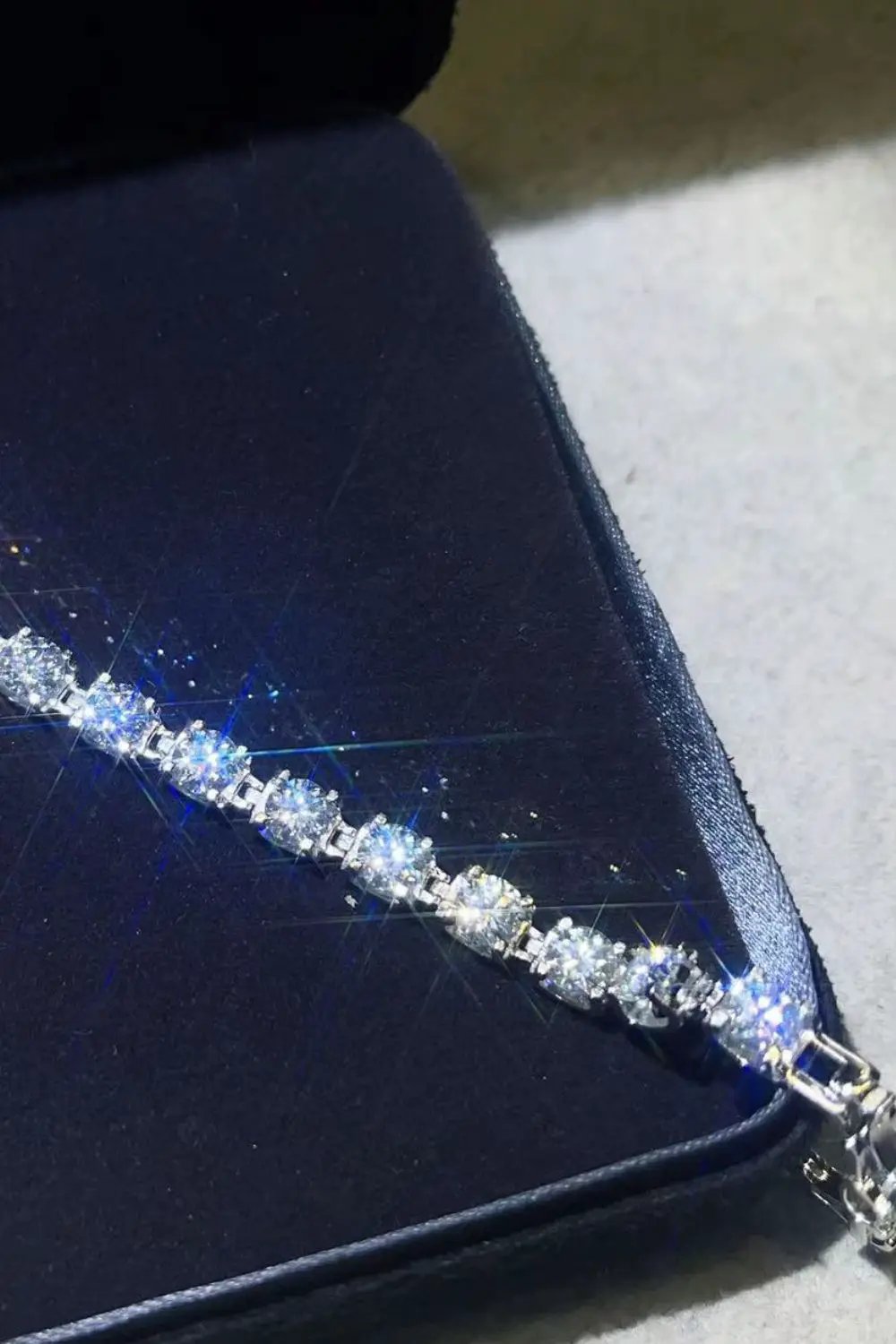 10 Carat Moissanite Platinum-Plated Bracelet by Trendsi