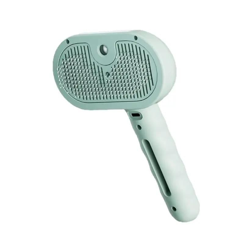 AdTec mint-green pet grooming brush with dematting comb for cats and dogs