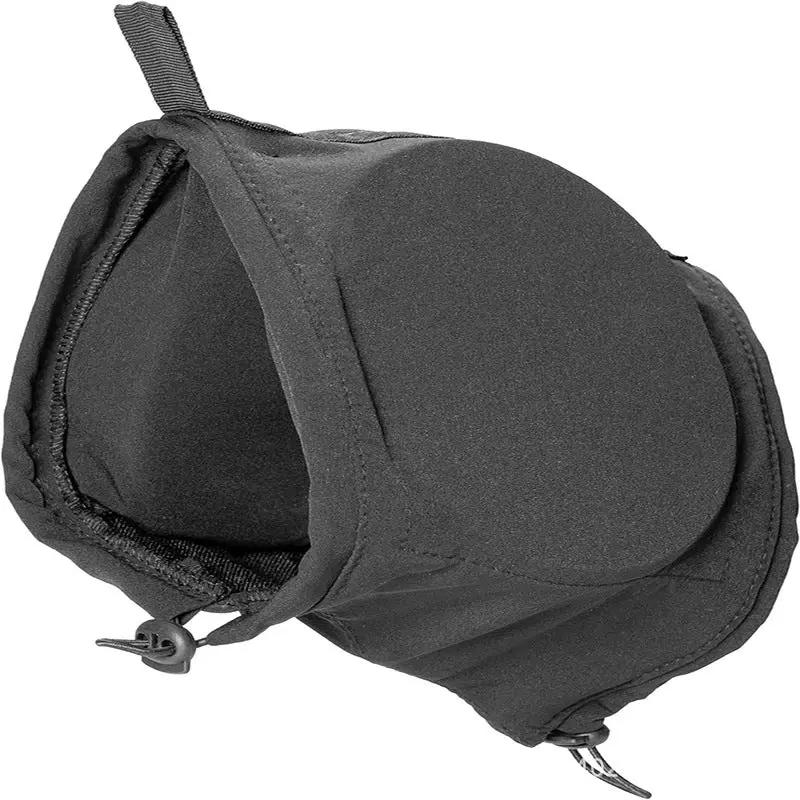 AdTec dog earmuff for hearing protection, black soft fabric