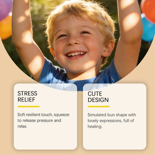Simulation mignonne en forme de petit pain cuit à la vapeur, amusante et anti-stress