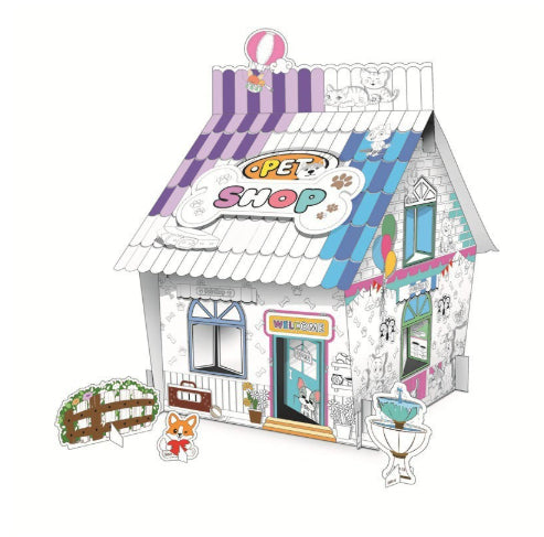 Maison Graffiti à Peindre en Puzzle 3D