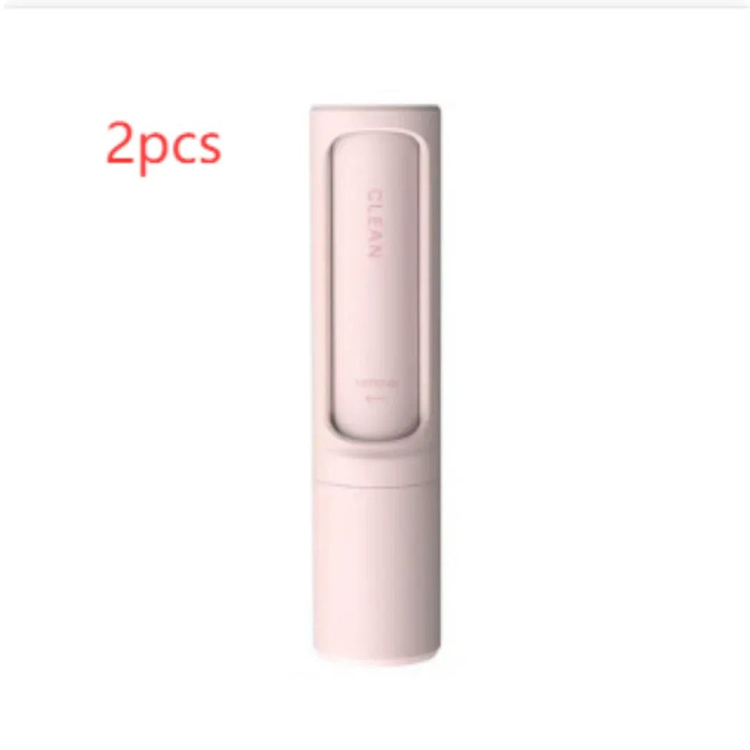 Pet hair remover brush AdTec, 2-piece pink reusable self-cleaning lint remover for cat and dog fur