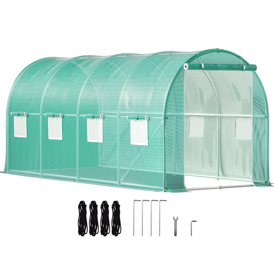 Walk-in Tunnel Greenhouse, 15 X 7 X 7 Ft Portable Plant Hot House