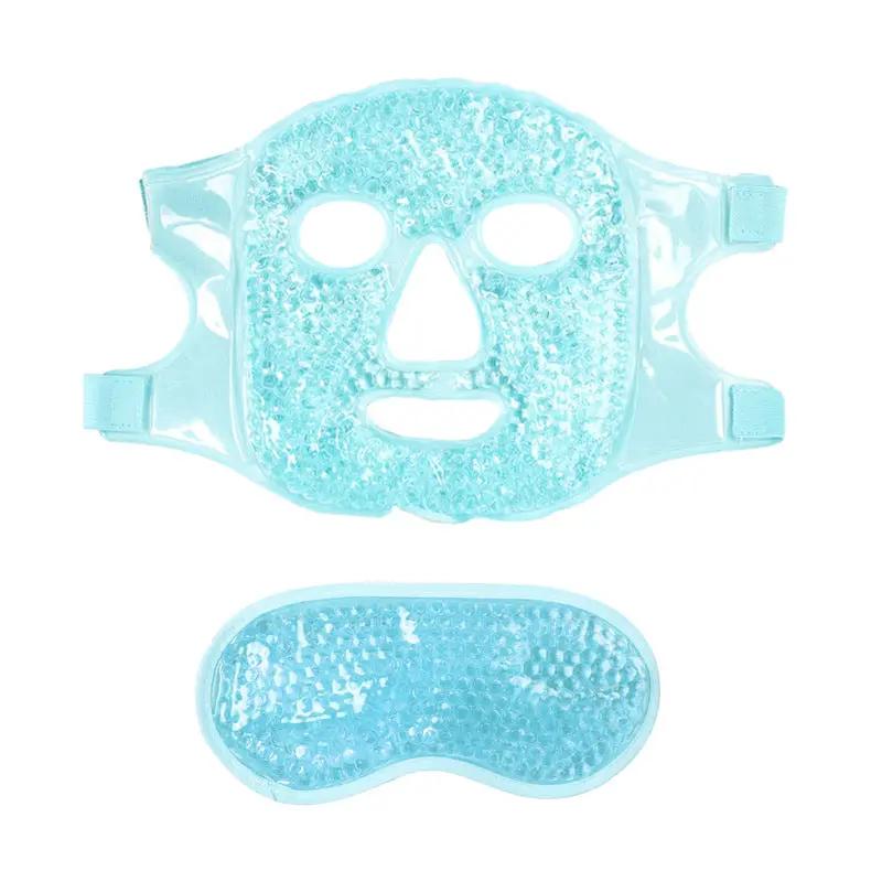 Therapeutic blue gel eye mask by AdTec with strap and gel pack