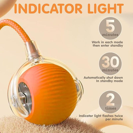 Juguetes interactivos con forma de bola para gatos, bola giratoria automática para gatitos, juguetes eléctricos inteligentes recargables para mascotas con sensor de puntero, juguete de bola para gatos