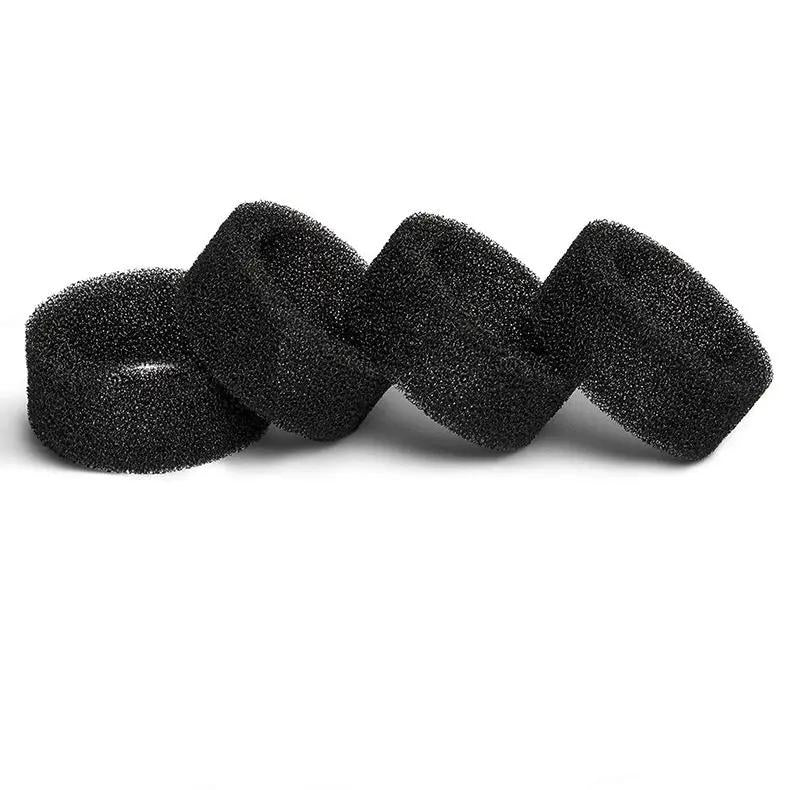 Water Feeder Stainless Steel Pet Water Dispenser components: four black foam sponge rings