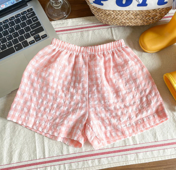 Short polyvalent en treillis pour filles - style mode