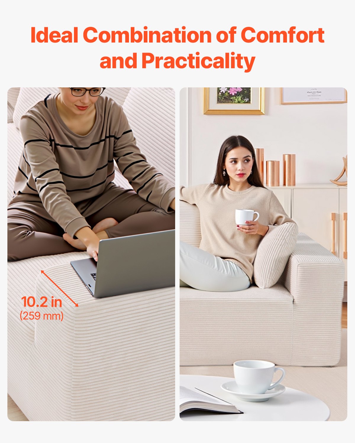 Sofá seccional modular, sofá modular en forma de L