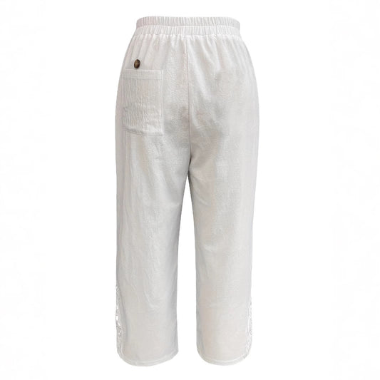 Pantalones informales de mujer, holgados, de pernera recta