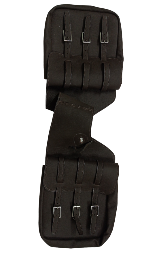 Sacoche de selle de cheval western en cuir véritable de vache