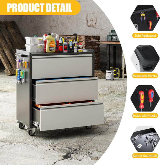 Aobabo Metal Garage Tool Storage Cabinets