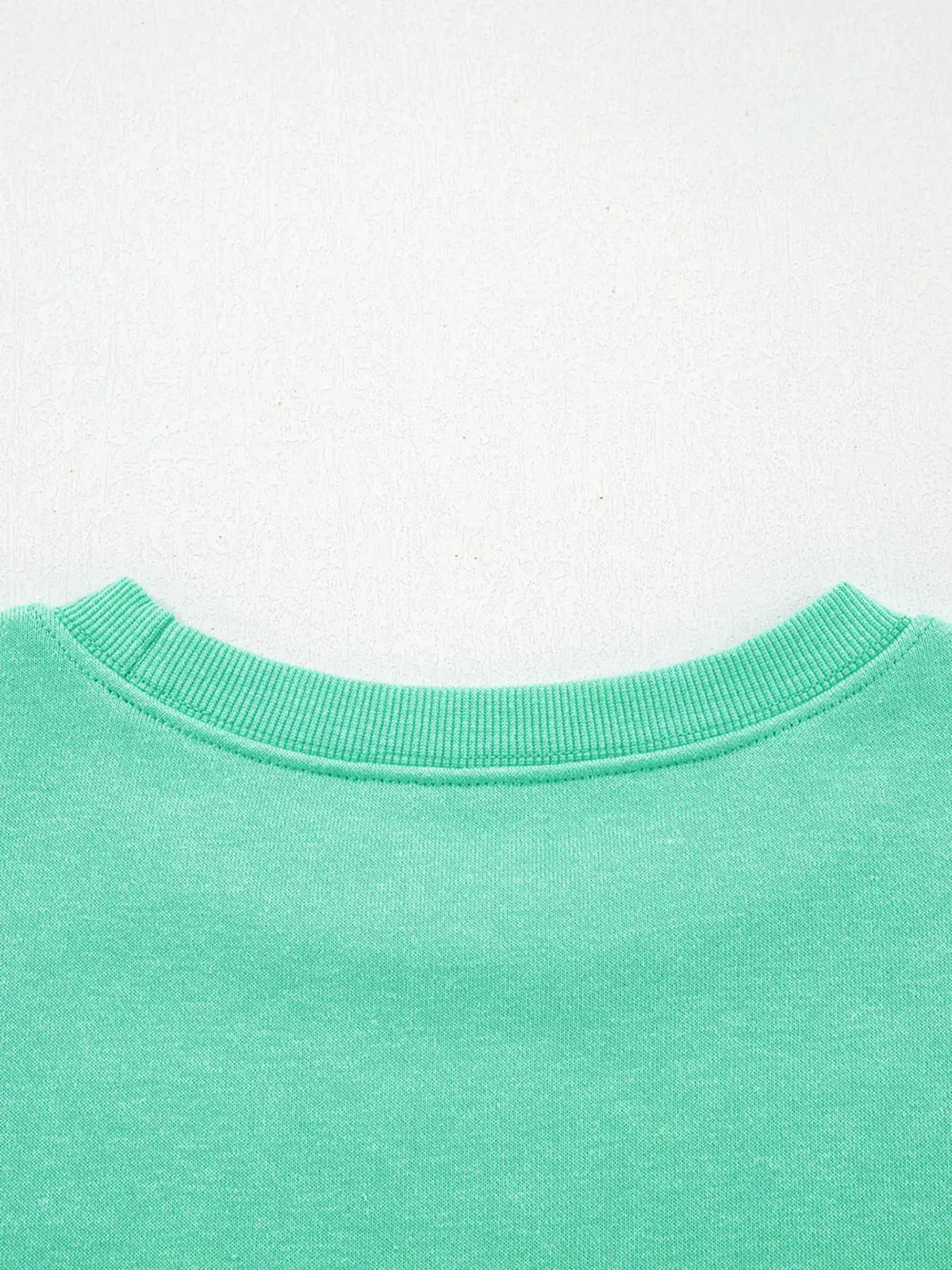 Halloween Ghost Embroidered Casual Sweatshirt in mint green