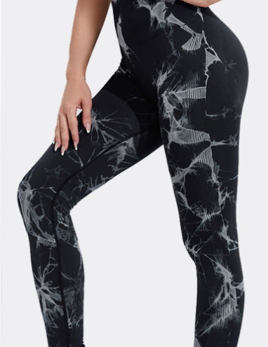 Legging Tie-Dye Sans Couture Femme, Pantalon Yoga Push Up, Sport, Fitness, Course, Gym