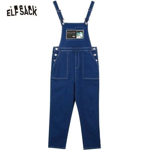 Cartoon Applique Casual Women Overall Denim Jeans,Winter High Waist by JeansDenim.Store