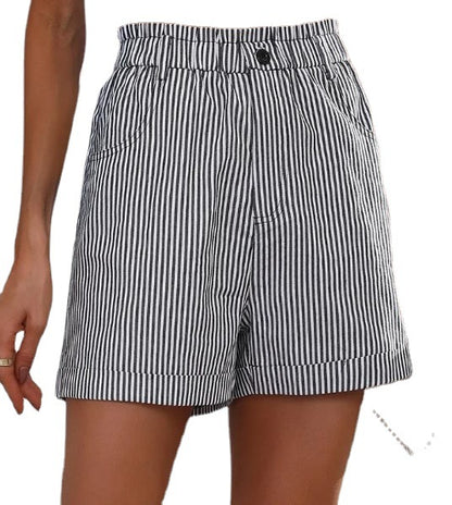 Shorts Femme Rayés Non Extensibles