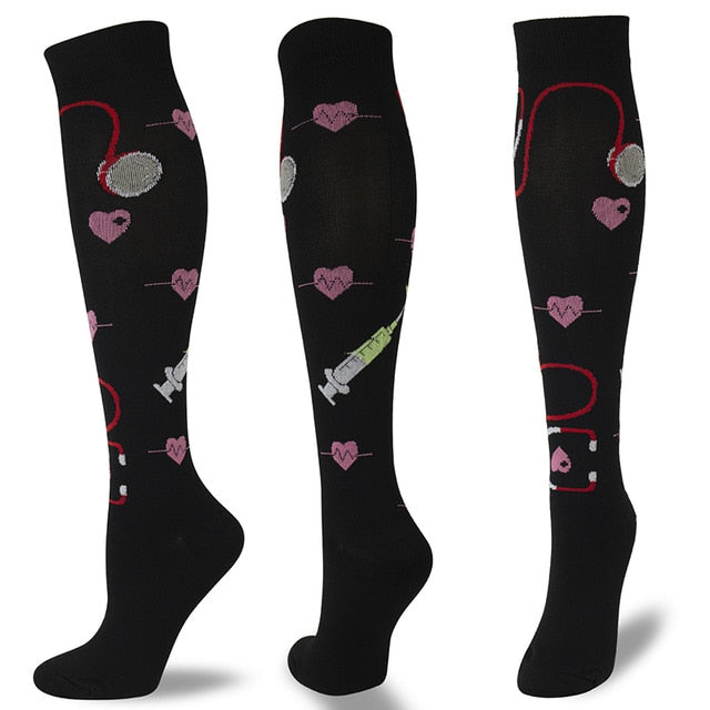 Chaussettes de sport de compression extensibles pour femmes