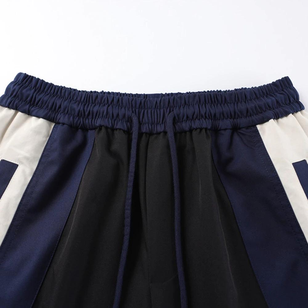 Color blocking Splicing Sports Loose Pants by eprolo