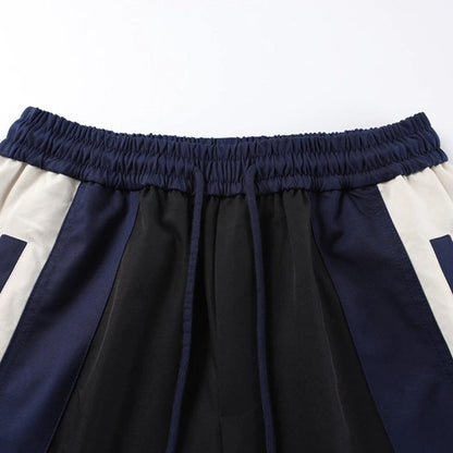 Color blocking Splicing Sports Loose Pants by eprolo