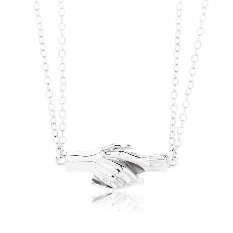 Collar magnético creativo de corazón roto para hombre y mujer