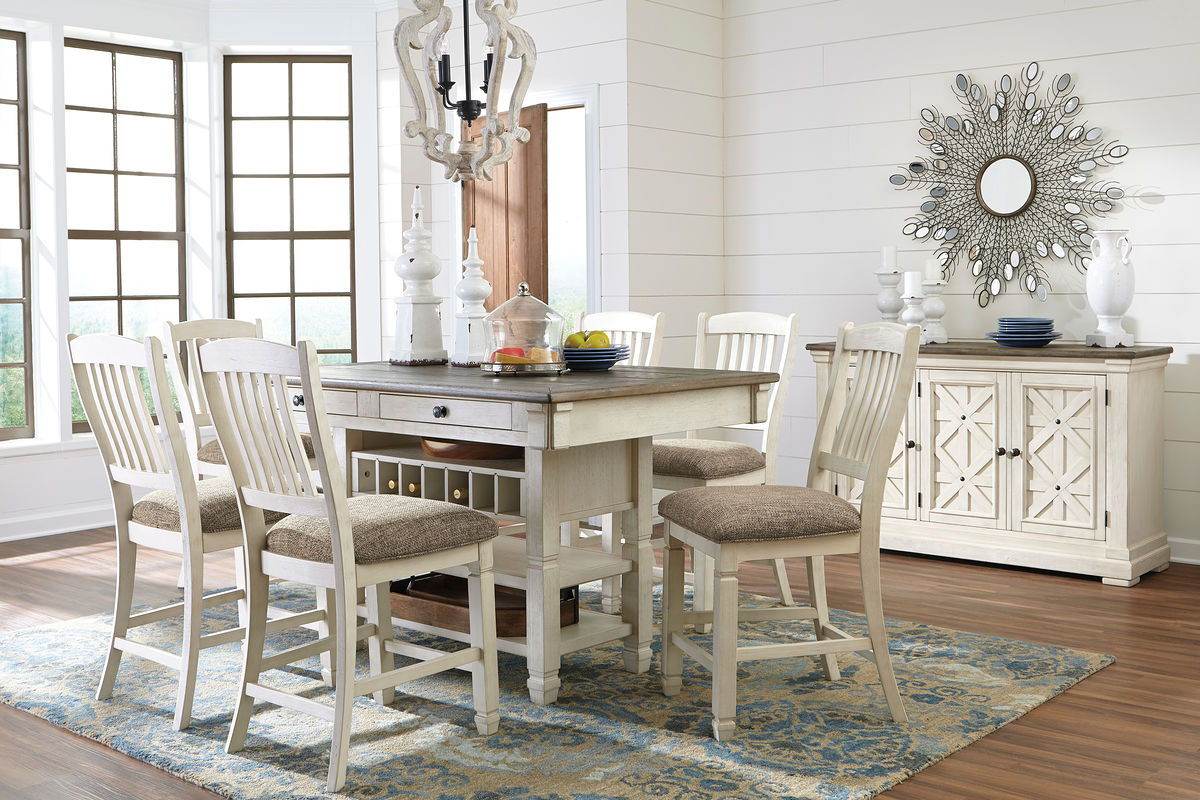 Bolanburg - Rectangular Counter Table Set-1