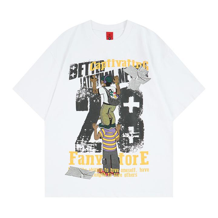 Graffiti short sleeved T-shirt