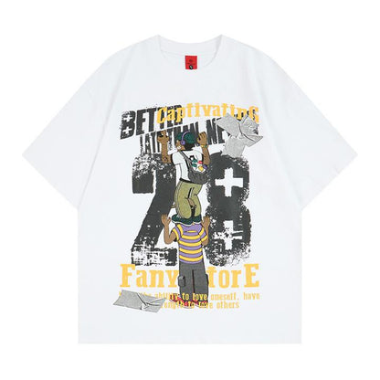 Graffiti short sleeved T-shirt