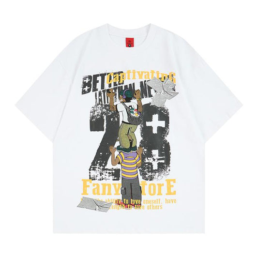 Graffiti short sleeved T-shirt