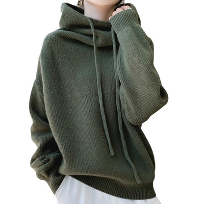 Pull épais décontracté pour femme, modèle polyvalent à manches longues, chaud pour l'automne et l'hiver
