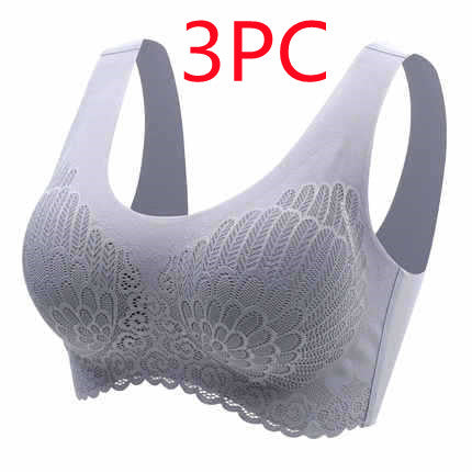 Soutien-gorge de sport en latex thaïlandais naturel 4.0 Angel Wings sans couture une pièce en dentelle pour femme sans armature