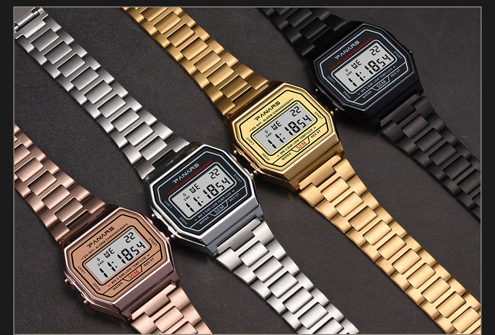Montre dorée, petite, décontractée, de style rétro