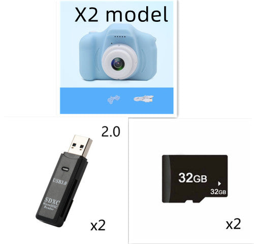Cámara Digital X2 HD Mini de Dibujos Animados para Niños