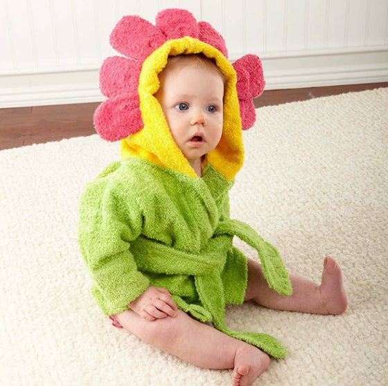 Peignoir de bain absorbant à capuche en forme d'animal pour enfants