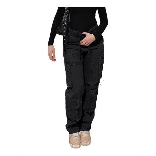 Pantalon long ample de style japonais, design délavé, style américain, tendance.