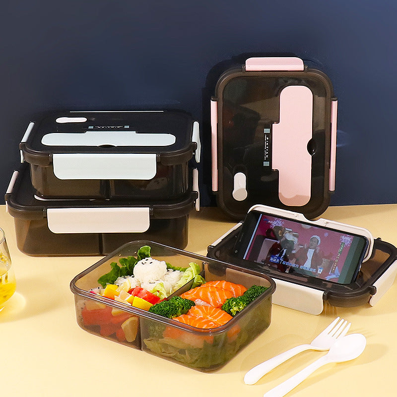 Boîte à lunch de cuisine, travail, étudiant, activités de plein air, voyage, conteneur alimentaire chauffant au micro-ondes, boîte Bento en plastique, boîtes de rangement pour collations