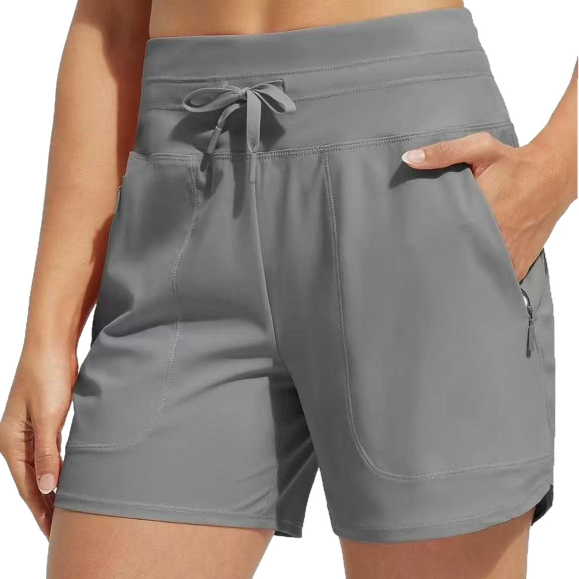 Shorts de sport amples décontractés de yoga taille haute européens et américains