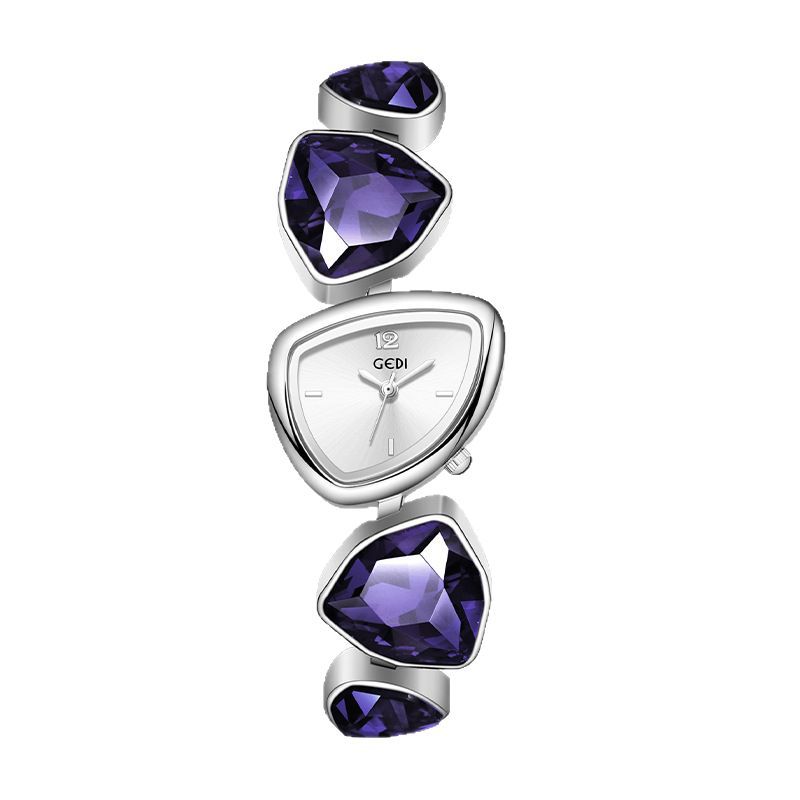 Reloj de pulsera de lujo ligero con diamantes de cristal para mujer, elegante y a la moda